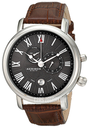 Akribos XXIV Szary/Skóra Ø45 mm AK593BR