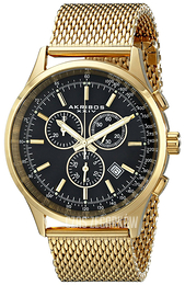 Akribos XXIV Ultimate Czarny/Stal w odcieniu złota Ø43 mm AK625YGB