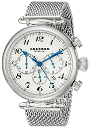 Akribos XXIV Retro Srebrny/Stal Ø46 mm AK627SSW