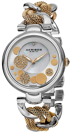 Akribos XXIV Diamond Srebrny/Stal w odcieniu złota Ø41 mm AK643TTG