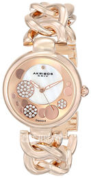Akribos XXIV Diamond Różowe złoto/Stal w kolorze różowego złota Ø32 mm AK678RG