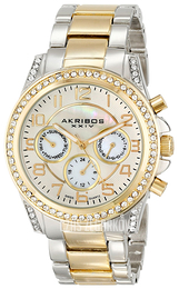 Akribos XXIV Crystal Srebrny/Stal w odcieniu złota Ø39 mm AK683TTG