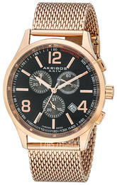 Akribos XXIV Ultimate Czarny/Stal w kolorze różowego złota Ø43 mm AK719RG