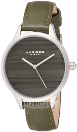 Akribos XXIV Zielony/Skóra Ø35 mm AK1005GN