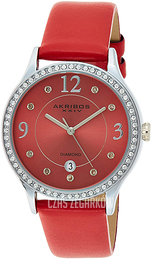 Akribos XXIV Czerwony/Skóra Ø40 mm AK1011RD