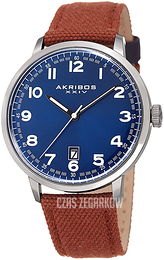 Akribos XXIV Niebieski/Skóra Ø41 mm AK1025BRBU