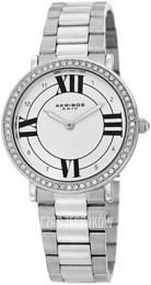 Akribos XXIV Biały/Stal Ø36 mm AK1036SS