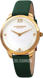 Akribos XXIV Diamond Biały/Satyna Ø34 mm AK1059GN