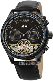 Akribos XXIV Multi-Function Czarny/Skóra Ø41 mm AK1065BK