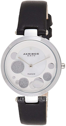 Akribos XXIV Diamond Biały/Skóra Ø34 mm AK1069SSBK