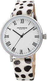 Akribos XXIV Slim Biały/Skóra Ø36 mm AK1080SS
