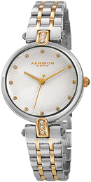 Akribos XXIV Crystal Biały/Stal w odcieniu złota Ø32 mm AK1085TTG