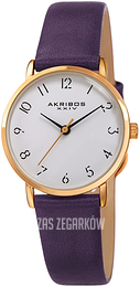 Akribos XXIV Classic Biały/Skóra Ø28 mm AK1087PU