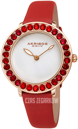 Akribos XXIV Crystal Biały/Satyna Ø34 mm AK1093RD