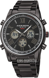 Akribos XXIV Czarny/Stal Ø45 mm AK1095BK