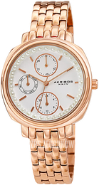 Akribos XXIV Multi-Function Biały/Stal w kolorze różowego złota Ø36 mm AK1114RG