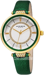 Akribos XXIV Crystal Biały/Skóra Ø34 mm AK1116GN