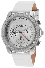 Akribos XXIV Chronograph Srebrny/Skóra Ø42 mm AK438W