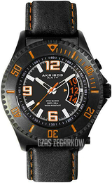 Akribos XXIV Magnfier Czarny/Skóra AK460OR