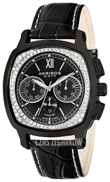 Akribos XXIV Multi-Function Czarny/Skóra AK462BK