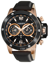 Akribos XXIV Multi-Function Czarny/Skóra Ø50 mm AK469RG