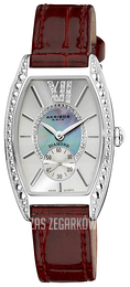 Akribos XXIV Diamond Srebrny/Skóra AK471PU