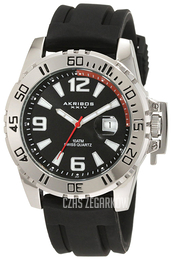 Akribos XXIV Essential Czarny/Guma Ø44 mm AK492BK