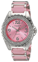 Akribos XXIV Ceramic Różowy/Stal Ø39 mm AK514PK