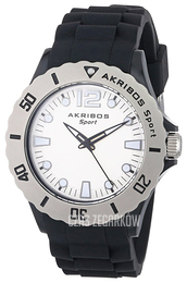 Akribos XXIV Essential Biały/Guma Ø51 mm AK536BK