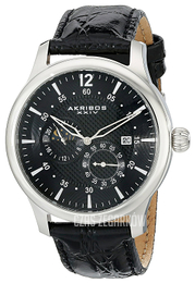 Akribos XXIV Ultimate Czarny/Skóra Ø45 mm AK537BK