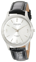 Akribos XXIV Srebrny/Skóra Ø40 mm AK539SS