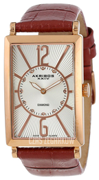 Akribos XXIV Essential Srebrny/Skóra AK542RG