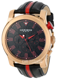 Akribos XXIV Multi-Function Czarny/Skóra Ø45 mm AK554RD