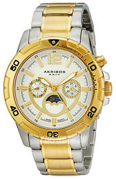 Akribos XXIV Conqueror Srebrny/Stal Ø43 mm AK574TTG