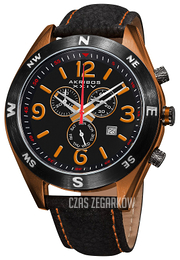Akribos XXIV Conqueror Czarny/Skóra Ø48 mm AK582OR