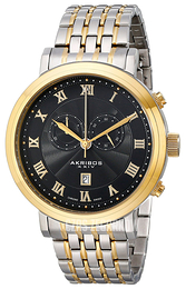 Akribos XXIV Chronograph Czarny/Stal w odcieniu złota Ø47 mm AK590TTG