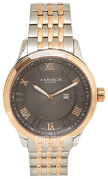 Akribos XXIV Brązowy/Stal w kolorze różowego złota Ø45 mm AK594TTR