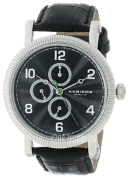 Akribos XXIV Ultimate Czarny/Skóra Ø44 mm AK599SS