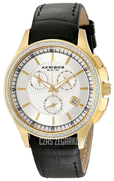 Akribos XXIV Grandiose Srebrny/Skóra Ø41 mm AK615YG