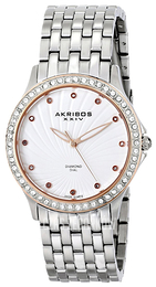 Akribos XXIV Diamond Biały/Stal Ø34.5 mm AK620SS