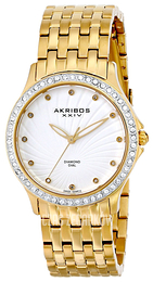Akribos XXIV Diamond Biały/Stal w odcieniu złota Ø35 mm AK620YG