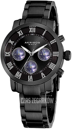 Akribos XXIV Czarny/Stal Ø36 mm AK623BK
