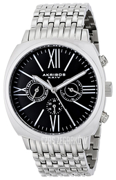 Akribos XXIV Multi-Function Czarny/Stal AK636SSB