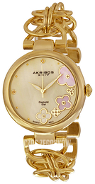 Akribos XXIV Diamond Kremowy/Stal w odcieniu złota Ø40 mm AK645YG