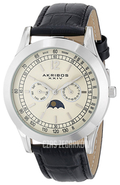 Akribos XXIV Retro Biały/Skóra Ø44 mm AK666XSSW