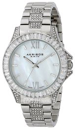 Akribos XXIV Impeccable Biały/Stal Ø38 mm AK670SS