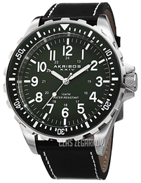 Akribos XXIV Essential Zielony/Skóra Ø48 mm AK690GN