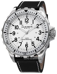 Akribos XXIV Essential Biały/Skóra Ø48 mm AK690WT