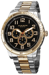 Akribos XXIV Multi-Function Czarny/Stal w odcieniu złota Ø45 mm AK739TTG