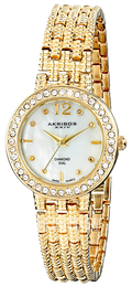 Akribos XXIV Diamond Biały/Stal w odcieniu złota Ø30 mm AK757YG